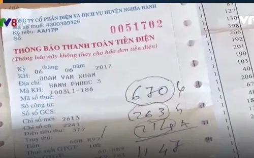 Quảng Ngãi: Dân bức xúc vì hóa đơn tiền điện tăng cao bất thường