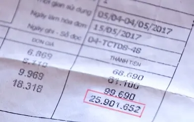 Hà Nội: Tiền nước sinh hoạt đột nhiên tăng... hàng trăm lần