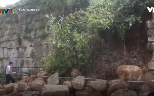 Di sản văn hóa thế giới thành nhà Hồ bị sạt lở nghiêm trọng