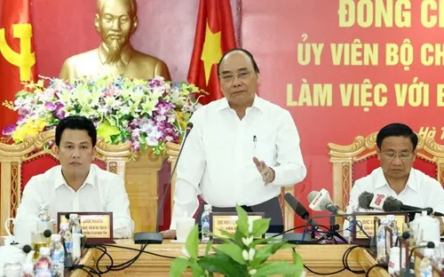 Thủ tướng yêu cầu Hà Tĩnh phát triển kinh tế gắn với bảo vệ môi trường