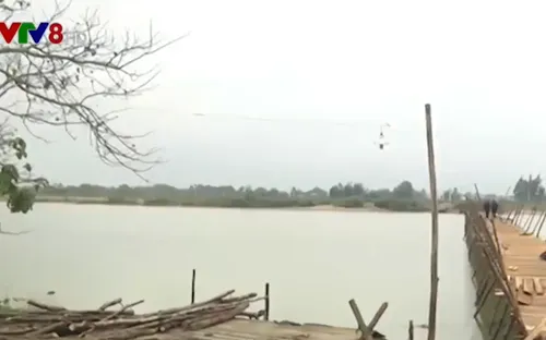 Quảng Nam: Nguy cơ mấy an toàn giao thông khi xây cầu tạm Duy Vinh