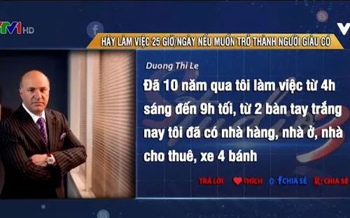 Hãy làm việc 25 giờ/ngày nếu muốn trở thành người giàu có