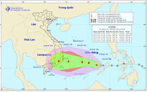 Ứng phó với áp thấp nhiệt đới sắp đổ bộ khu vực từ Phú Yên đến Bình Thuận