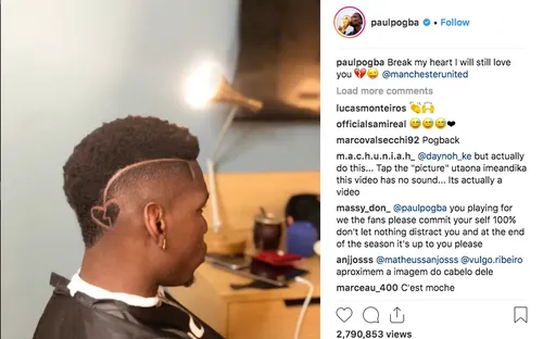 Paul Pogba "đốn tim" người hâm mộ với kiểu tóc mới