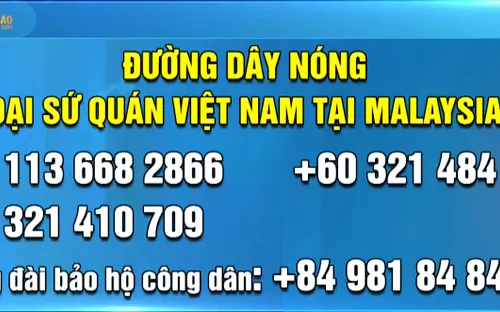 Đại sứ quán mở thêm một đường dây nóng trước trận Malaysia-Việt Nam