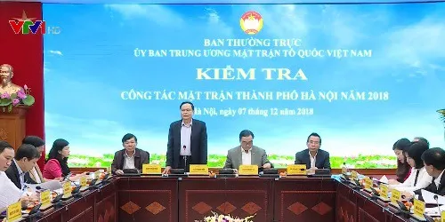 Kiểm tra công tác mặt trận tại Hà Nội