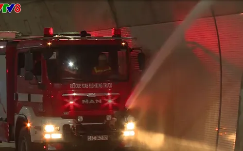 Diễn tập phòng cháy chữa cháy trong hầm đường bộ Đèo Cả