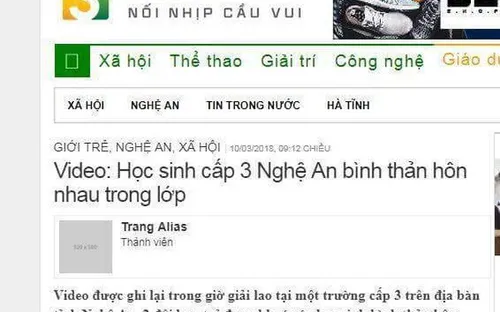 Đề nghị xử lý trang tin điện tử Songlamplus vì nghi liên quan đến vụ nữ sinh tự vẫn