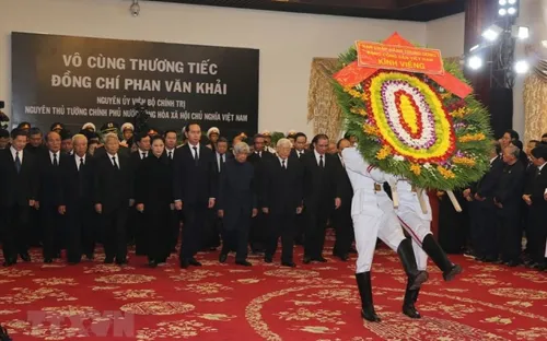 Tổ chức trọng thể Lễ viếng Nguyên Thủ tướng Phan Văn Khải