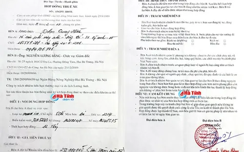 Chiêu thức lừa đảo cho thuê xe tự lái tại Hà Tĩnh