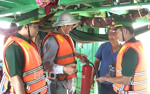 BĐBP Bình Định tăng cường phòng cháy chữa cháy tàu thuyền
