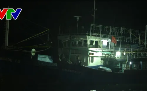 Bình Định: Tàu vỏ thép lai dắt tàu vỏ gỗ gặp nạn trên biển vào đất liền