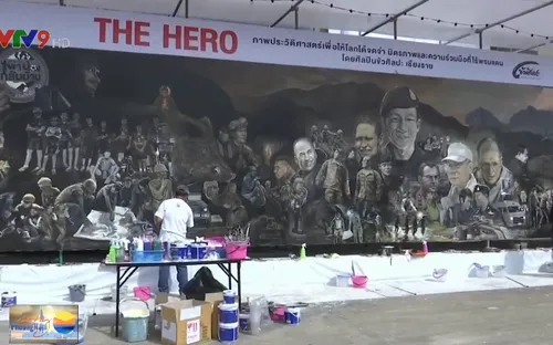 Thái Lan: Tranh khổng lồ mừng chiến dịch giải cứu đội bóng