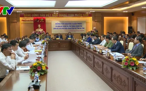 Thủ tướng Nguyễn Xuân Phúc làm việc với lãnh đạo tỉnh Hà Tĩnh