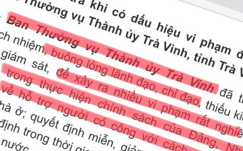 Ban TVTU Trà Vinh: Buông lỏng lãnh đạo, để xảy ra nhiều vi phạm rất nghiêm trọng