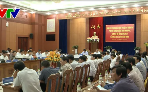 Phó Thủ tướng Trương Hòa Bình làm việc tỉnh Quảng Nam về công tác cải cách hành chính