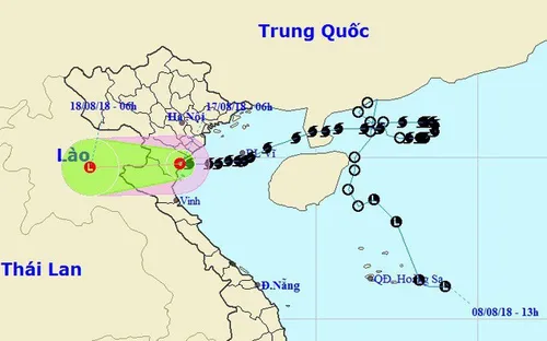 Bão số 4 suy yếu, vùng biển Vịnh Bắc Bộ thời tiết xấu
