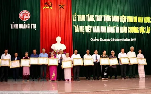 Quảng Trị trao tặng, truy tặng danh hiệu "Bà Mẹ Việt Nam Anh hùng"
