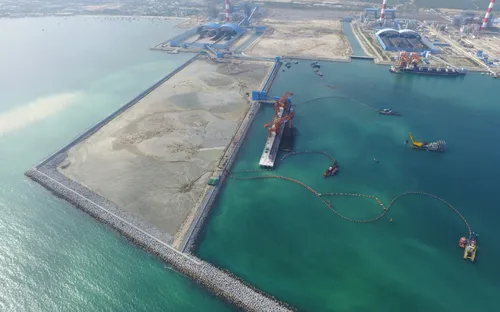 Sử dụng vật, chất nạo vét để san lấp mặt bằng Cảng tổng hợp Vĩnh Tân, Bình Thuận