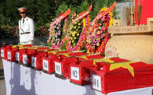 Bình Thuận: Truy điệu và an táng 9 hài cốt liệt sỹ