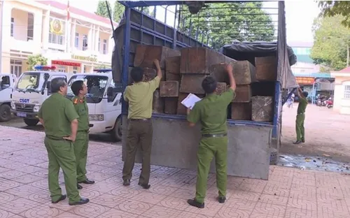 Đắk Lắk phát hiện xe tải chở 31 hộp gỗ lậu
