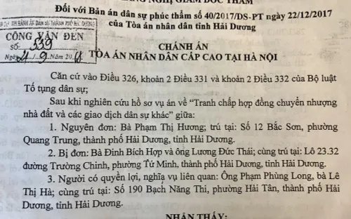 Hải Dương: Kháng nghị hủy toàn bộ bản án phúc thẩm liên quan đến vụ án có dấu hiệu vay nợ tín dụng đen