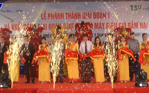 Khánh thành giai đoạn 1 và khởi công giai đoạn 2 Dự án Nhà máy điện gió Đầm Nại