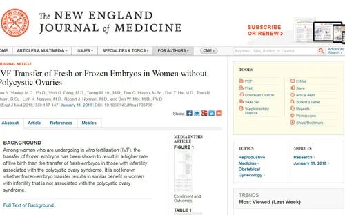 Kết quả nghiên cứu thụ tinh trong ống nghiệm của bác sĩ Việt Nam được thế giới quan tâm