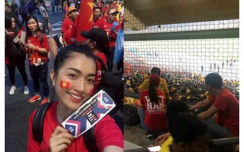 Á hậu Lệ Hằng bức xúc vì cổ động viên Việt Nam không được vào khán đài dù có vé