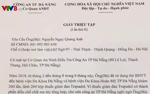 Theo dòng thời sự "Cảnh giác giả mạo cơ quan công an" (18h45 thứ Ba, 15/1) trên VTV8