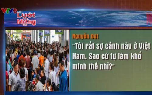 Chen chúc ở sân bay đón Việt kiều