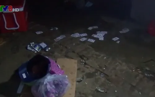 Quảng Ngãi: Triệt xóa ổ bạc trong căn nhà hoang