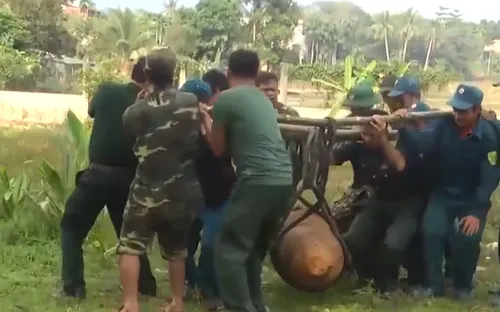 Quảng ngãi: Hủy nổ 4 quả bom còn sót lại thời chiến tranh