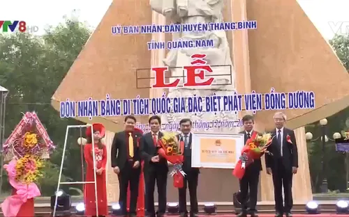Quảng Nam: Đón bằng di tích quốc gia Phật viện Đồng Dương