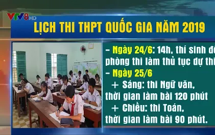 Lịch thi chính thức kỳ thi THPT Quốc gia năm 2019