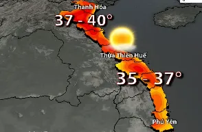 Nắng nóng diện rộng, vùng núi Trung Bộ lên tới 39 độ C