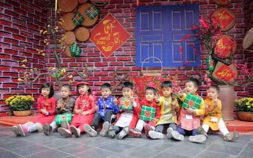 Chùm ảnh: Ấn tượng không gian văn hóa dân gian dành cho học sinh tại thủ đô