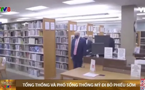 Tổng thống và phó tổng thống Mỹ đi bỏ phiếu sớm