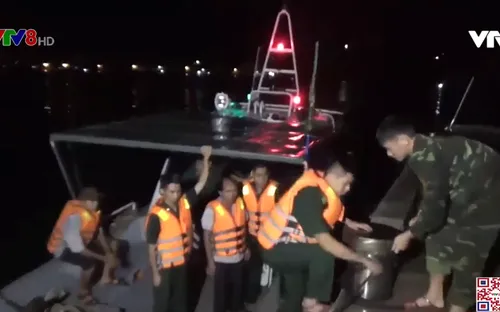 Bình Định: Cứu 11 ngư dân gặp nạn do tàu chìm
