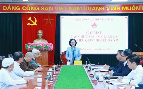 Gặp mặt chức sắc tôn giáo là đại biểu Quốc hội khóa XIV