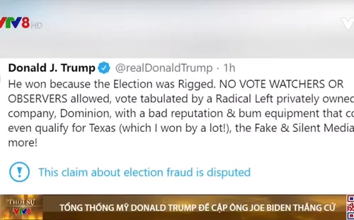 Tổng thống Donald Trump lần đầu tiên đề cập ông Joe Biden thắng cử