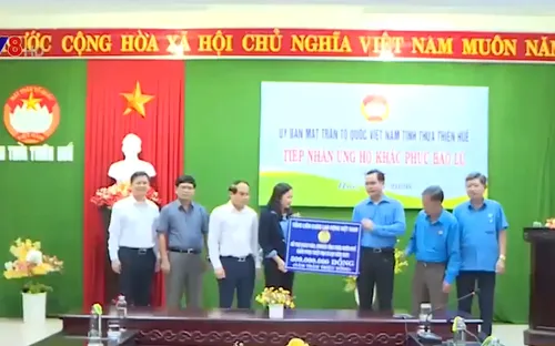 Hỗ trợ khắc phục mưa lũ tại Thừa Thiên - Huế