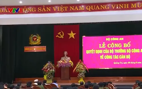 Công bố quyết định nhân sự công an tỉnh Quảng Trị
