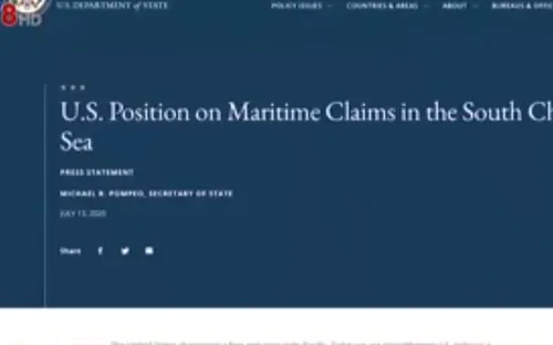 Bộ ngoại giao Mỹ ra thông cáo bác hầu hết yêu sách của Trung Quốc về Biển Đông
