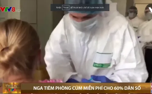 Nga tiêm phòng cúm miễn phí cho 60% dân số
