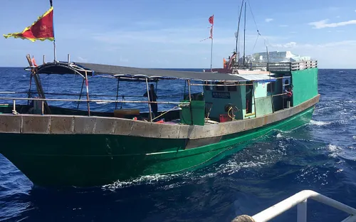 Tàu cá Trung Quốc đánh bắt hải sản trái phép trên biển Quảng Trị