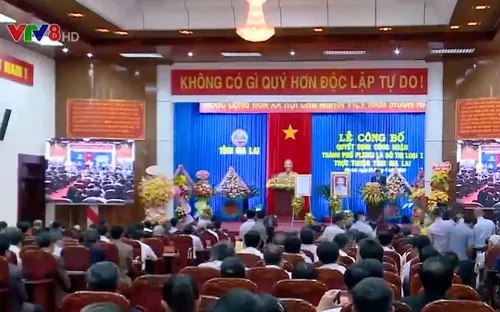 Công bố quyết định thành phố Pleiku là đô thị loại 1