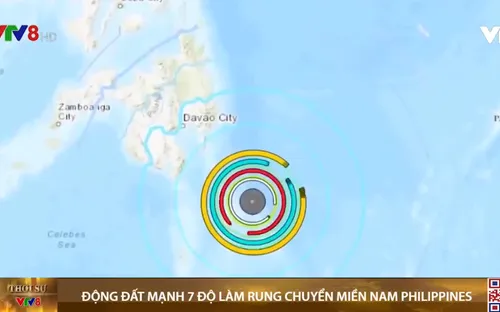 Động đất mạnh 7 độ làm rung chuyển miền Nam Philippines