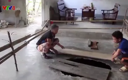 Nghệ An: Xuất hiện nhiều "hố tử thần" không rõ nguyên nhân