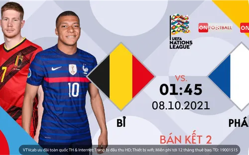 Bán kết UEFA Nation League: Trực tiếp trên VTVcab